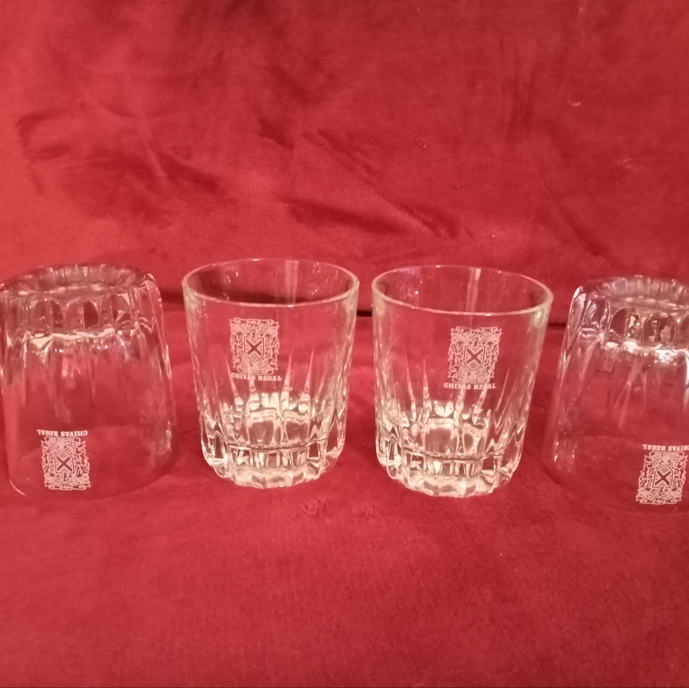 Vintage Chivas Regal whiskey glasses